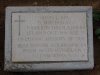 Struma Military Cemetery - MacDonald, Duncan